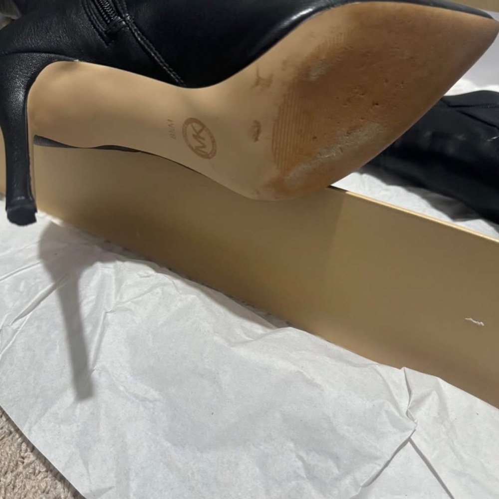 Michael Kors Black Leather Boots - Picture 7 of 8